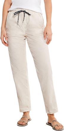 Nic+Zoe Relaxed Cotton Poplin Drawstring Pants in Cobblestone at Nordstrom Rack, Size 12
