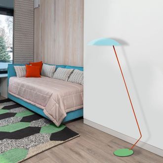 Tosel L&aacute;mpara para leer metal Alt.170cm multicoldorado Pantalla: azul