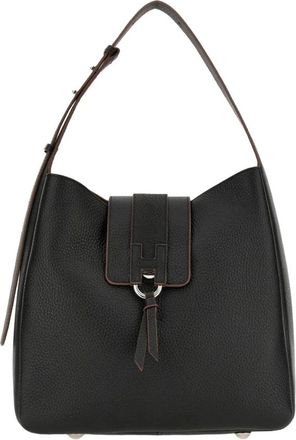 Hogan H01X Hobo Vertical Bag - Dames - Schoudertassen - Zwart - ONE Size - Leer - Tassen