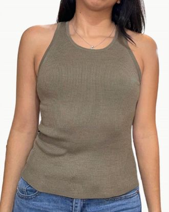 Nili Lotan Lottie Tank In Military Green