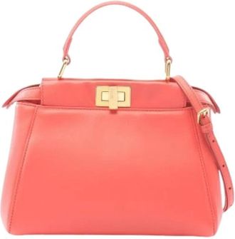 Fendi Pre-owned Vintage Handbag - Dames - Vintage Handtas - Oranje - ONE Size - Leer - Vintage