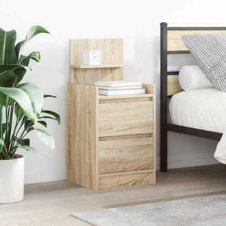 vidaXL Comodini con 2 Cassetti 2 pz Rovere Sonoma 38x34x80 cm - Vidaxl
