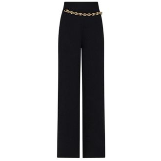 Paco Rabanne Moderne Cropped Broek met Rechte Pijpen - Dames - Wijde Broeken - Zwart - XS - Broeken