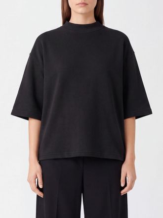 SA SU PHI T-shirt girocollo in puro cashmere con maniche corte e spalle scese