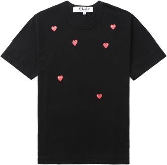 Comme Des Garçons Scattered Hearts Cotton T-Shirt
