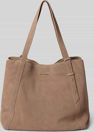 Hey Marly Shopper aus Kalbsleder mit Label-Detail in Hellbraun, Gr&ouml;&szlig;e 1