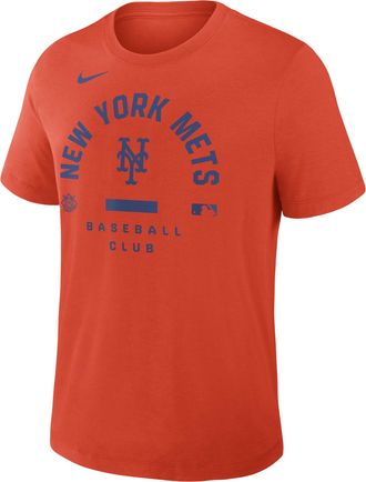 Nike New York Mets Authentic Collection Early Work Nike Mens Dri-FIT MLB T-Shirt in Orange | 034J89LNME-HXK