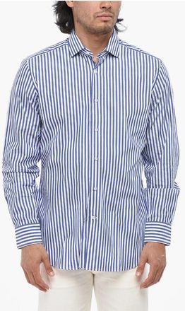 Laboratorio del Carmine Awning-Striped Cotton Shirt MODIGLIANI With French Collar size 41