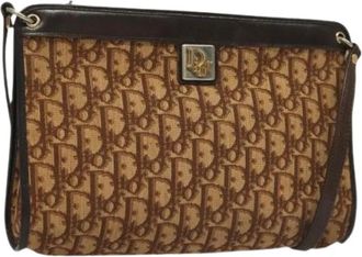 Dior Pre-owned Cross Body Bags, female, Brown, Size: ONE SIZE Pre-owned Trotter Canvas Shoulder Bag