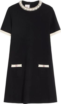 Valentino Garavani Abito corto con ricamo - Nero
