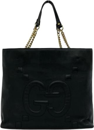 Gucci Pre-owned Vintage Tote Bag - Dames - Vintage Shopper - Zwart - ONE Size - Vintage