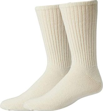 Wigwam 625 Original Wool Athletic Sock, 2-Pack Crew Cut Socks Shoes White : XL (US Mens Shoe 12-15), Wool/Nylon