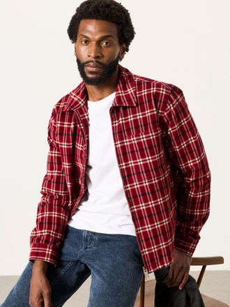 Fat Face FatFace Letwell Red Cord Overshirt