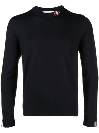 Thom Browne Navy Blue Wool Jumper