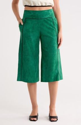 Longchamp Suede Bermuda Shorts in Green at Nordstrom Rack, Size 4 Us / 36 Fr
