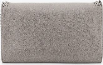 Stella McCartney Womens Crossbody Bag Falabella Wallet Shaggy Deer Grey Vegan Material Shoulder