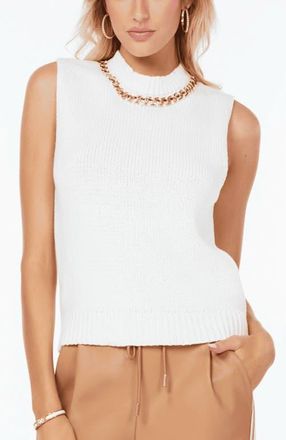 Bishop + Young Savoy Chain Detail Sweater Tank in White at Nordstrom, Size X-Small