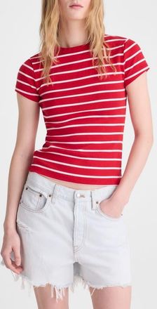 Madewell The 90s Crewneck Cotton T-Shirt in Varsity Red at Nordstrom, Size Xx-Small