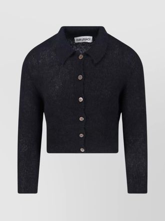 Our Legacy ribbed crewneck top collared design