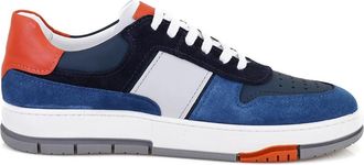 Desa Mens Suede Casual Lace-Ups - Leather Lining, Synthetic Sole, Flat Heel | Blue - 45