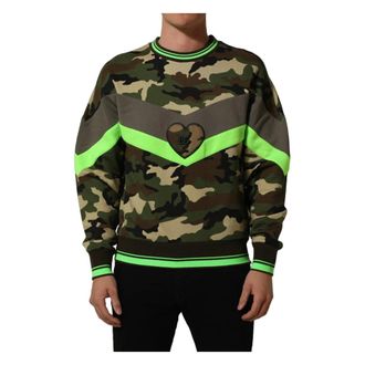 Dolce & Gabbana Camouflage-print Jersey Sweatshirt - male - Dolce & Gabbana - Sweatshirts - Multicolor - S - Sweatshirts & Hoodies
