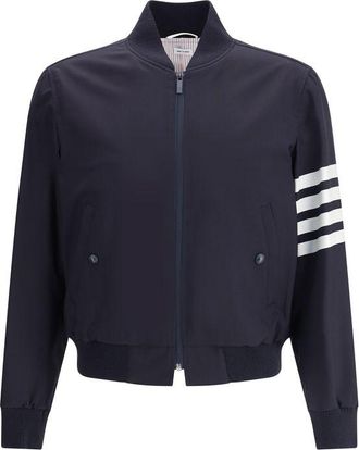 Thom Browne Blue Wool Mens Bomber