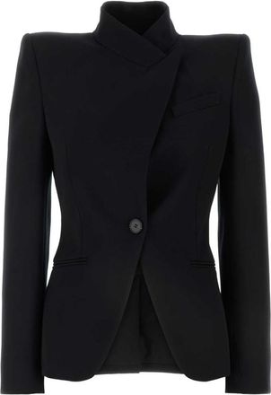 Alexander McQueen Black Single Breasted Blazer
