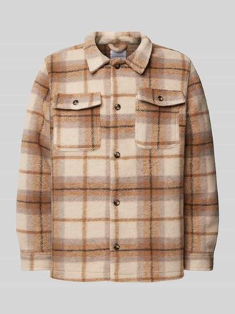 Lindbergh Lindbergh Regular Fit Hemdjacke mit Brusttaschen in Sand, Gr&ouml;&szlig;e XXL