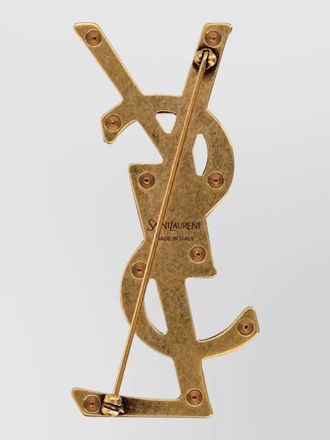 Saint Laurent leather brooch