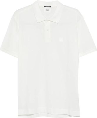 C.P. Company Polo Shirt Met Logo - Heren - Polos - Wit - L - Katoen - Tops