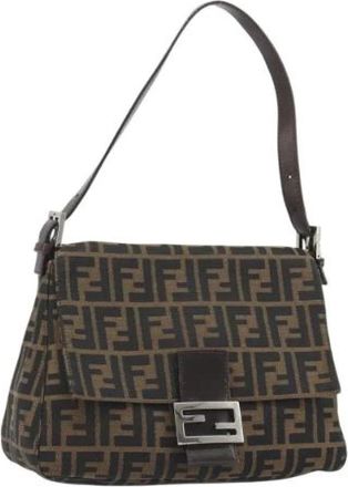 Fendi Pre-owned Zucca Canvas Shoulder Bag - Dames - Vintage Schoudertas - Bruin - ONE Size - Vintage