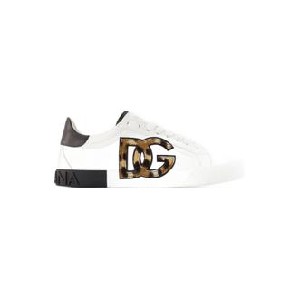 Dolce & Gabbana Schoenen, Dames, Wit, 36 EU, Leer, Portofino Vintage Sneakers