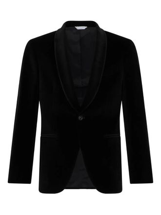 Boglioli shawl-collar velvet blazer - Black
