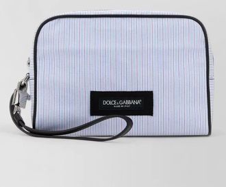 Dolce & Gabbana striped cotton clutch bag