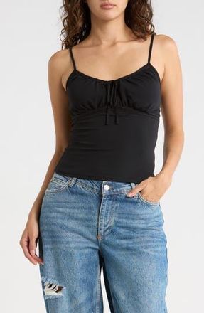 Madden Girl Emma Lace Trim Camisole in Black at Nordstrom Rack, Size X-Large
