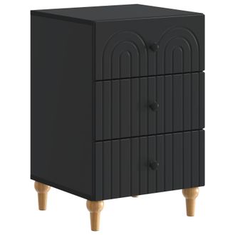 vidaXL Armario De Noche Negro 43x 41 X 66,5 Cm Madera De Ingenier&iacute;a Vidaxl