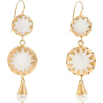 Freya Rose Warrioress Medallion Earrings in Gold at Nordstrom