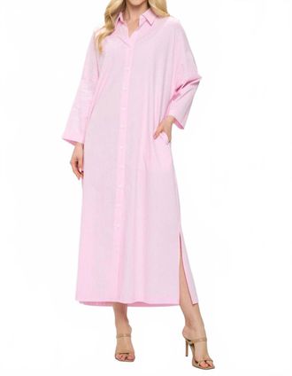 Adrienne Regan Stripe Dress In Pink