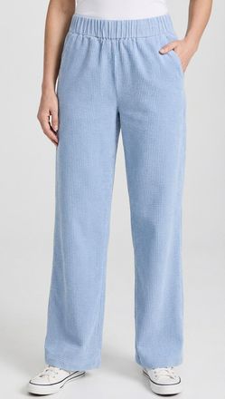 Marc O'Polo Denim Cordschlupfhose MARC OPOLO DENIM, Damen, Gr. L, N-Gr, blau dusk, Cord, Obermaterial: 100% Baumwolle, gerade, Hosen Cordschlupfhose, Weites, gerades Be