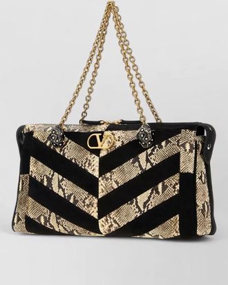 Valentino Garavani vlogo signature medium python shoulder bag