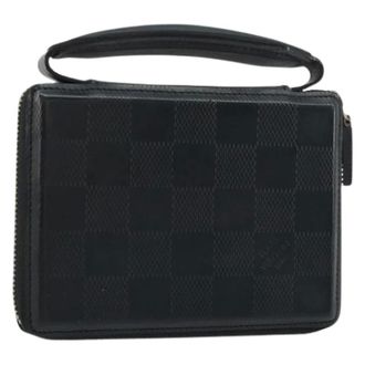 Louis Vuitton Pre-owned Clutches, female, Black, Size: ONE SIZE Pre-owned Damier Grasset Canvas Wallet