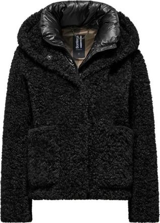Bomboogie Korte faux fur jas met afneembaar voorpand - Dames - Jassen - Zwart - XS - Jassen