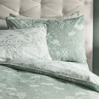 Laura Ashley Juego de funda n&oacute;rdica vintage verde 200x200cm
