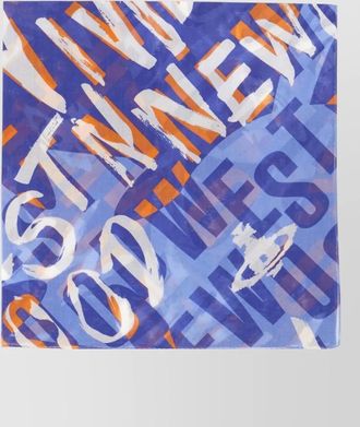 Vivienne Westwood lightweight soft texture graphic print scarf