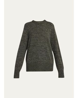 The Row Quellin Melange Cashmere Crewneck Sweater