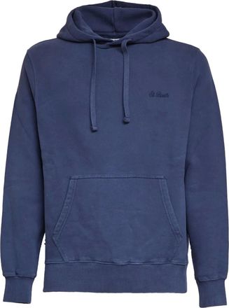 MC2 Saint Barth Tribeca logo-embroidered hoodie - Blue