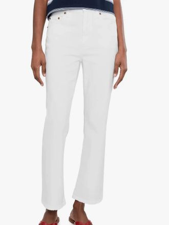 Daze Shy Girl High Rise Crop Flare Jeans In White
