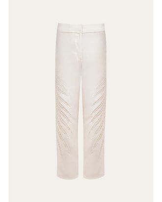 Vix Danna Eyelet Embroidered Cropped Pants