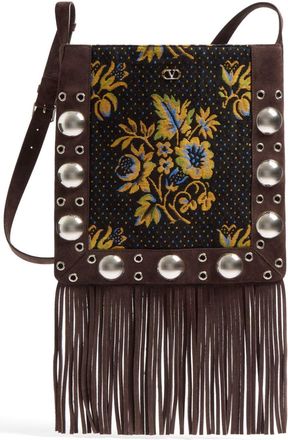 Valentino Garavani Nellcôte Jacquard Shoulder Bag - Mens - Polyester/Cotton/Calf Leather/Calf LeatherMetal