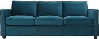 Miliboo Divano design a 3 posti in velluto verde smeraldo brooklyn